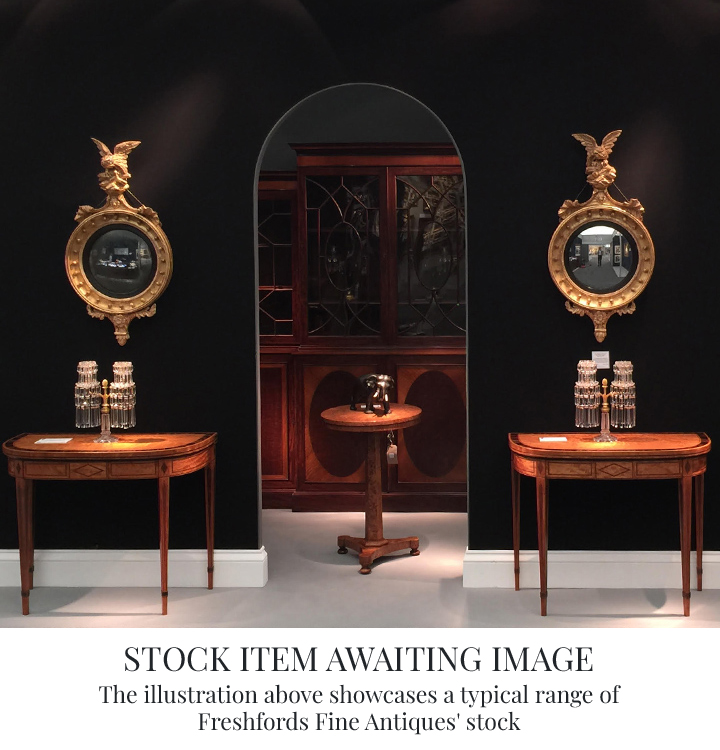 Early 19th Century Regency Period Set Of Eight Mahogany & Ebony Inlaid Dining Chairs