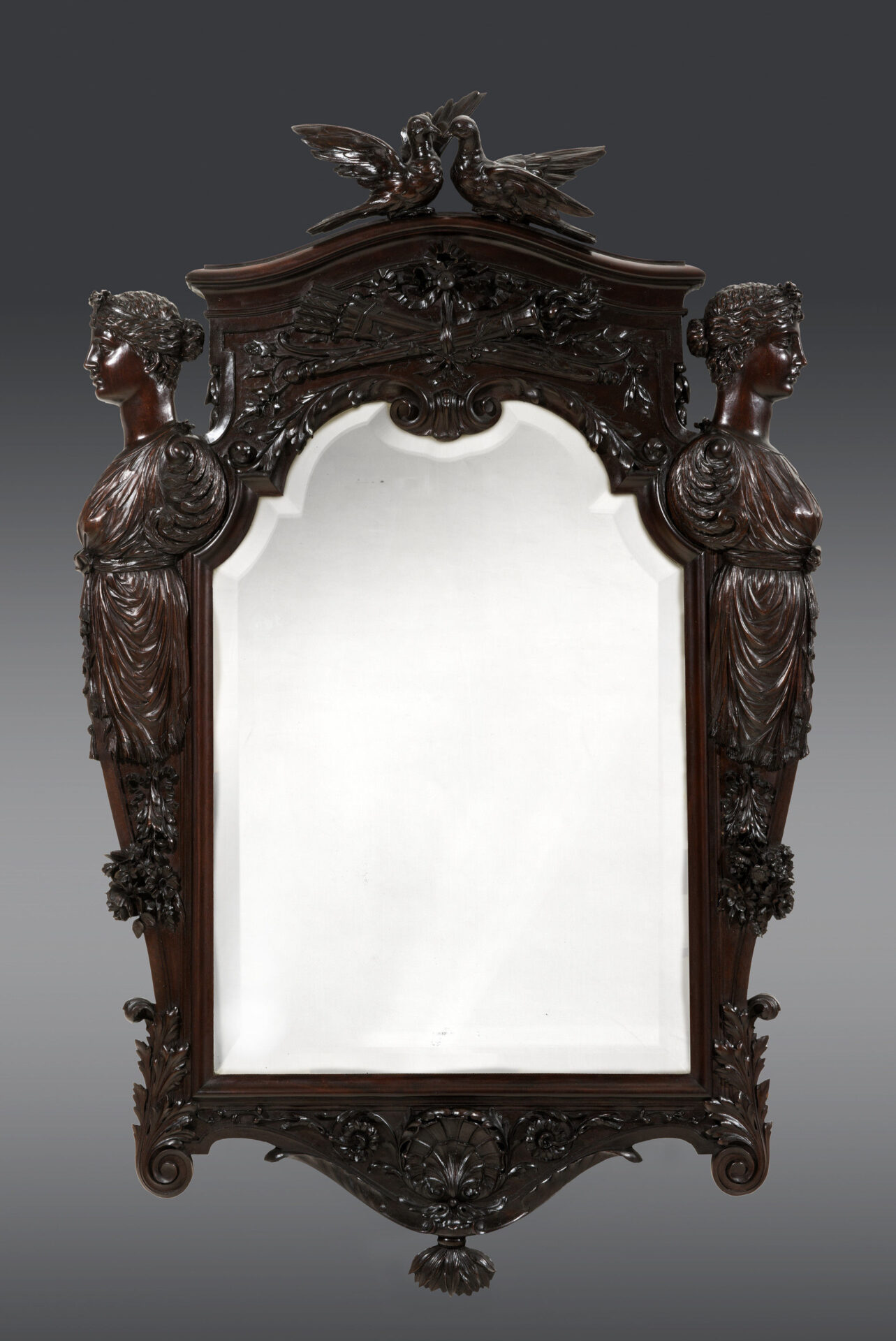 late 19th century carved mahogany victorian period mythological mirror late 19th century carved mahogany victorian period mythological mirror